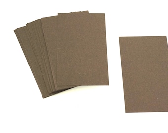 25 Dark Brown Rectangular Cardstock Tags--Kraft Gift Tags