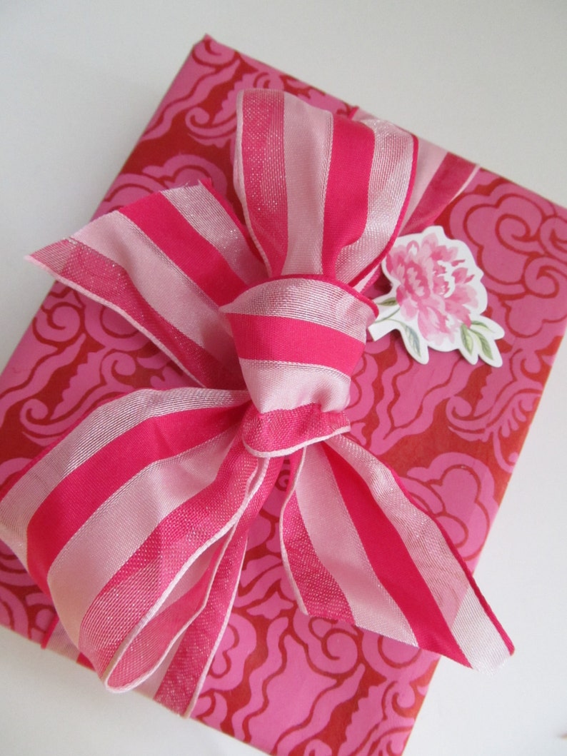 6 PINK Rose Package PicsGift Wrap EmbellishmentParty PicCupcake TopperPaper Tag image 1