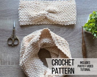 Pattern Set - Tomfoolery Ear Warmer and Cowl Crochet Patterns