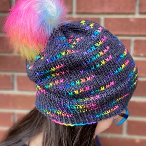 Amplitude Beanie Assigned Pooling Knitting Pattern