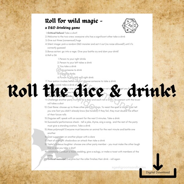 Dnd Party Supplies Etsy