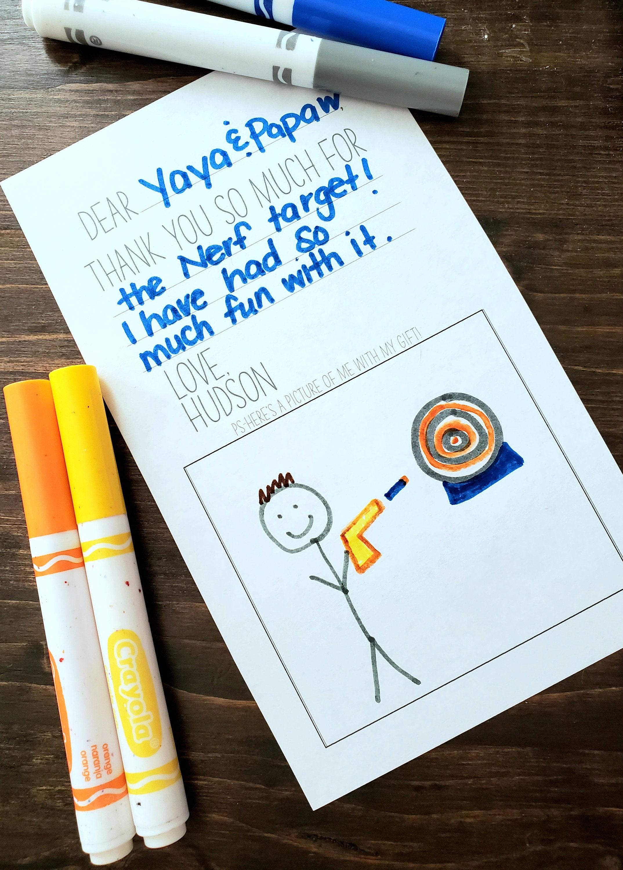 Kids' Thank You Notes Thank You Note Template Printable Thank You Notes