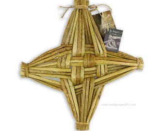 St Brigid's Cross Celtic Design | St Brigid's Cross | 12" x 12" | Handmade in Ireland | All Handcrafted, All Natural