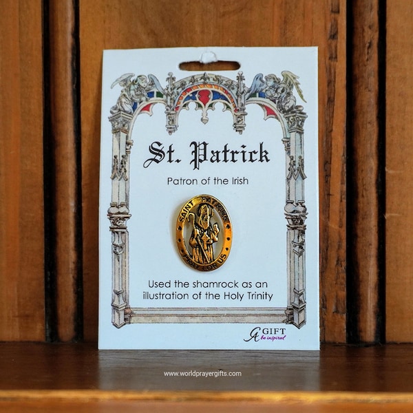 St Patrick's Lapel Pin | Ireland  | St Patrick | Patron of Ireland | Irish Emblem| St Patrick's Day | Brooch| Religious Pins |Spiritual Pins