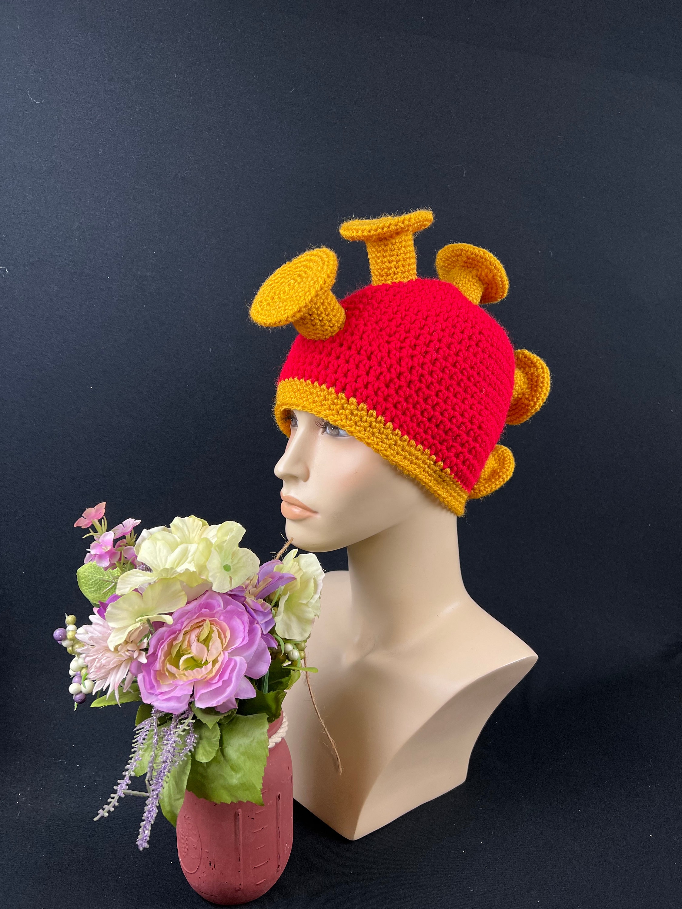 Hand Crochet Hawaiian Mahiole Pōheoheo - Warrior Helmet Crochet