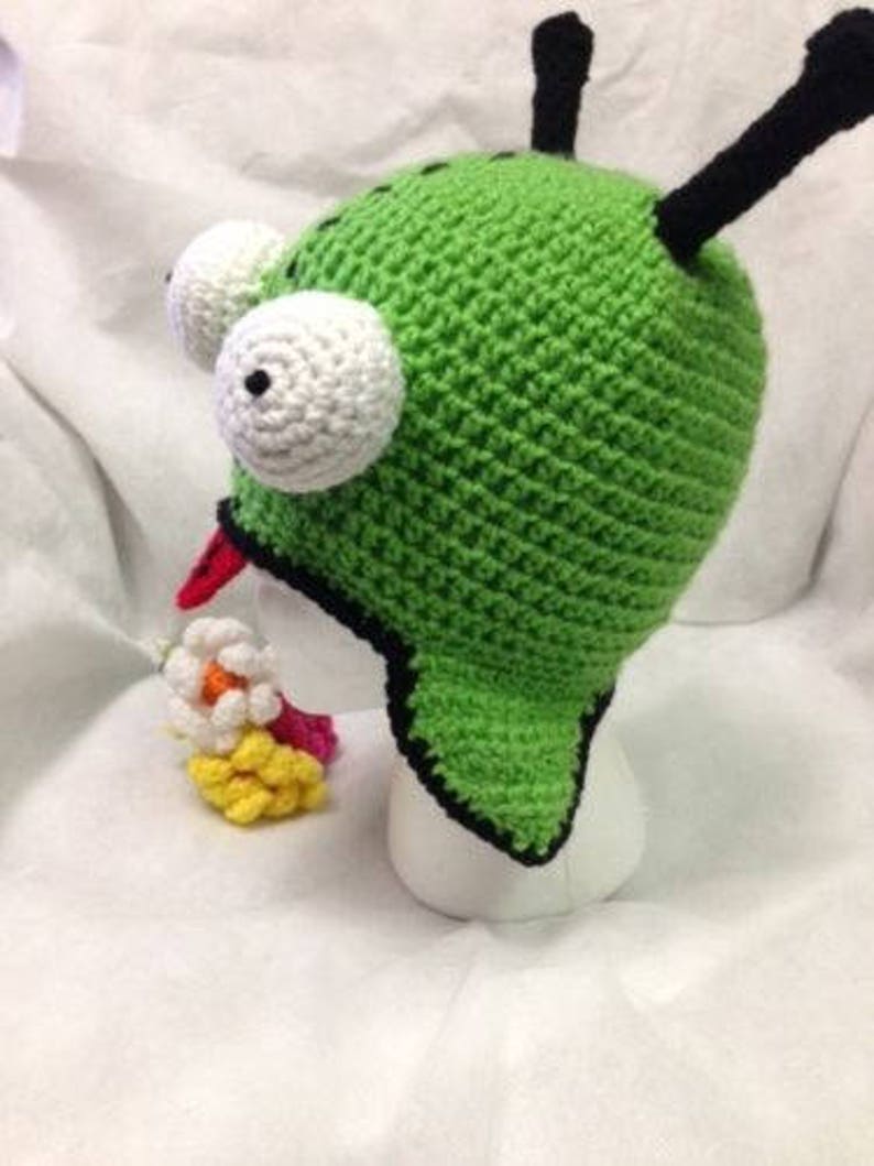 Crochet Handmade Invader Zim GIR as a Dog Inspired Beanie Hat Etsy