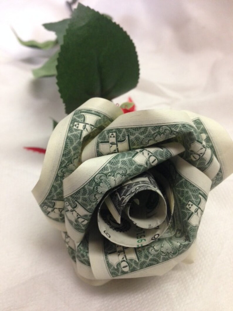 Handcrafted Single Money Origami Rose Etsy