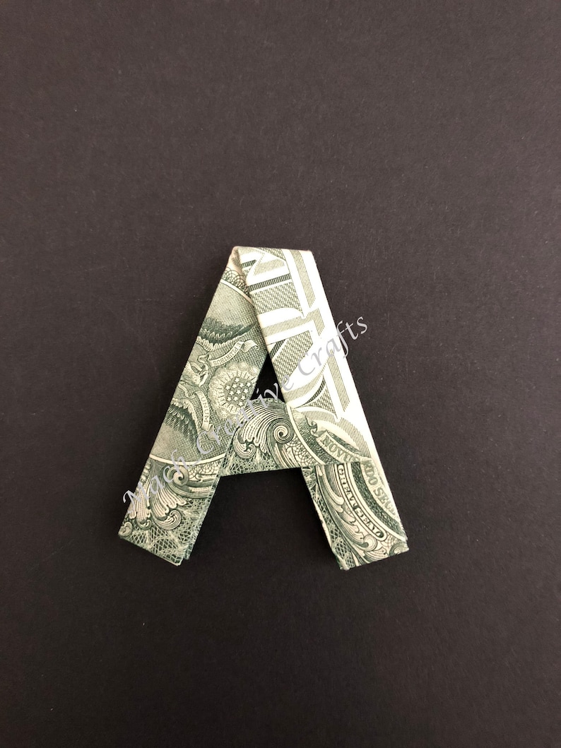 Handmade Money Origami Dollar Letters Alphabet Etsy