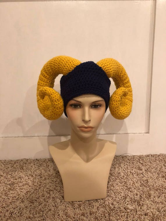 Handmade Crocheted Hat With Horns I crocheted this hat with horns in a couple of days : r/crochet main image 3