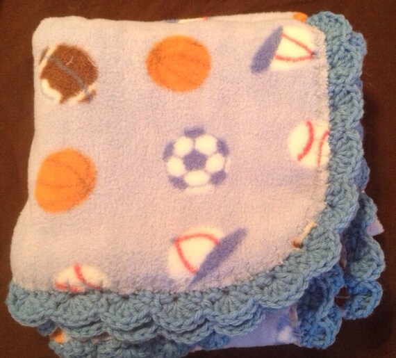 Couverture Bebe Polaire Avec Bordure Au Crochet Etsy Couverture Bebe Polaire Avec Bordure Au Crochet Etsy