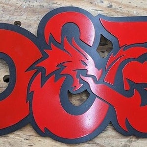 Dungeons and Dragons Logotipo em camadas D&D DND dxf cnc plasmas estêncil cortável a laser vetor clip art padrão de corte