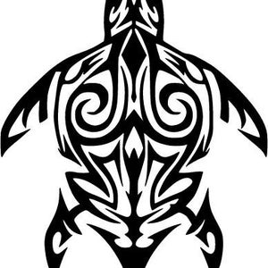 Tribal Turtle svg eps dxf cnc plasmas laser cricut silhouette cuttable stencil vector clip art cut pattern vinyl décor wall art