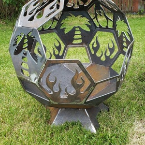 Geodetico Fire PIt dxf cnc plasma laser tagliabile stencil vettoriale clip art tagliato modello vinile decoro arte della parete