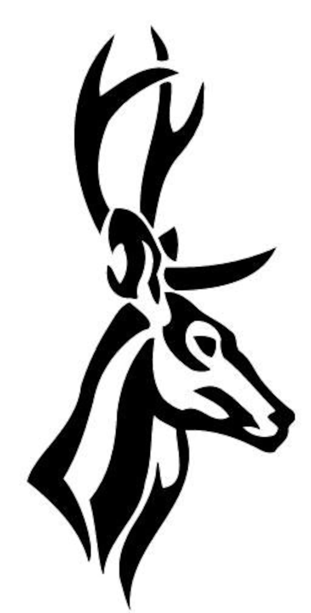 Tribal Deer Head Svg Eps Dxf Cnc Plasma Laser Cricut Silhouette Cuttable  Stencil Vector Clip Art Cut Pattern Vinyl Decor Wall Art - Etsy