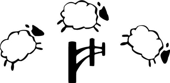 Counting Sheep Svg Eps Dxf Cnc Plasmas Laser Cricut Silhouette