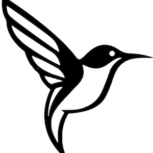 Elegant Hummingbird svg eps dxf cnc plasmas laser cricut silhouette cuttable stencil vector clip art cut pattern vinyl decor wall art