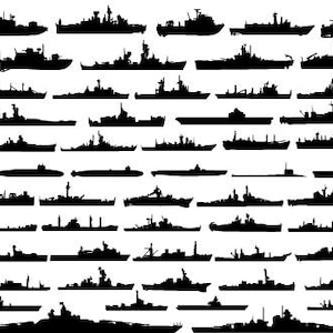 Naval Ships Set svg eps dxf cnc plasmas laser cricut silhouette cuttable stencil vector clip art cut pattern vinyl décor wall art