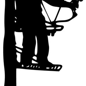 Bow Hunter Treestand svg eps dxf cnc plasmas laser cricut silhouette découper pochoir vecteur clip art découpé motif vinyle décor art mural