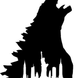 Godzilla Roar svg eps dxf cnc plasmas laser cricut silhouette cuttable stencil vector clip art cut pattern vinyl decor wall art
