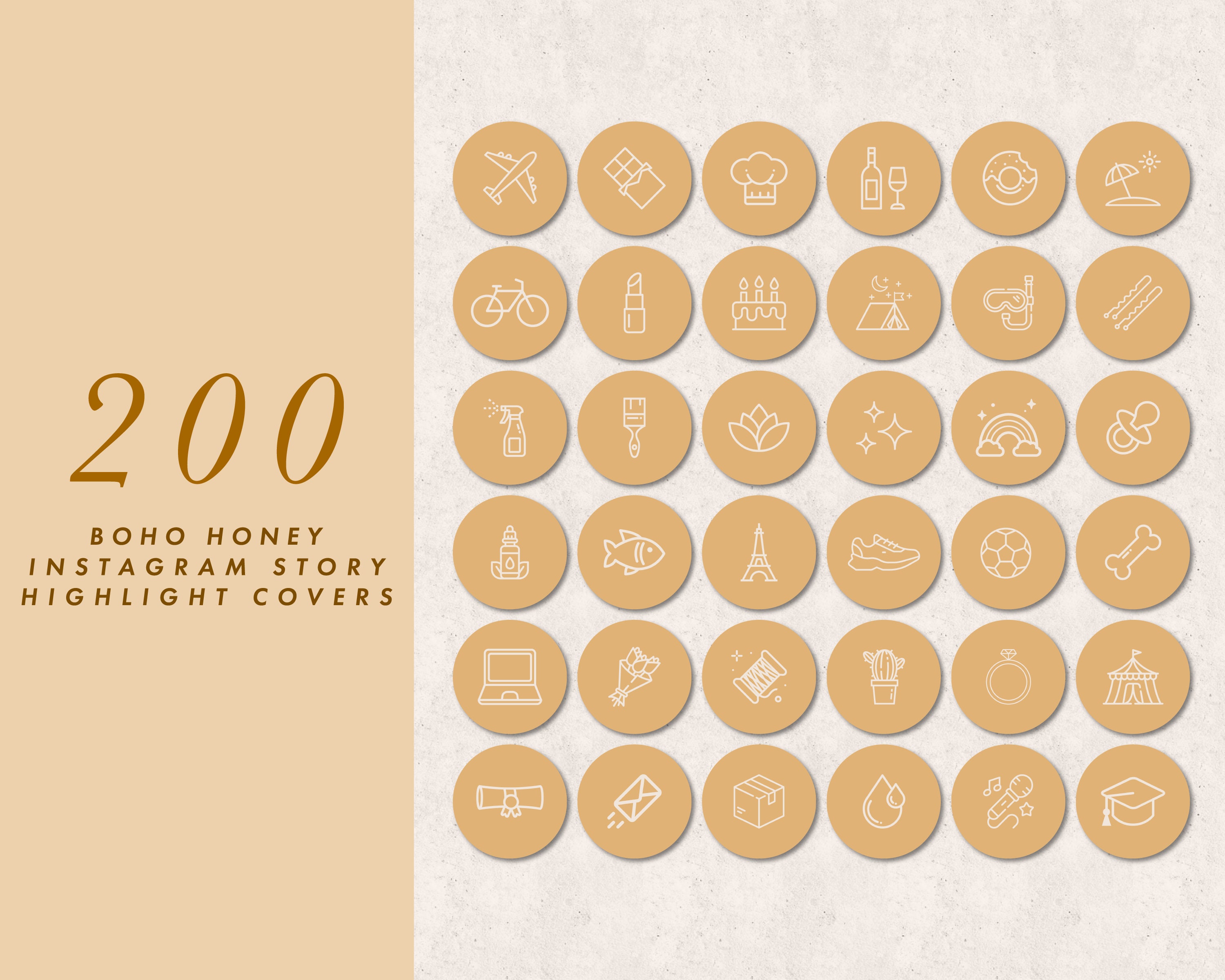 Boho Yellow Instagram Highlight Covers Honey Yellow Aesthetic Etsy