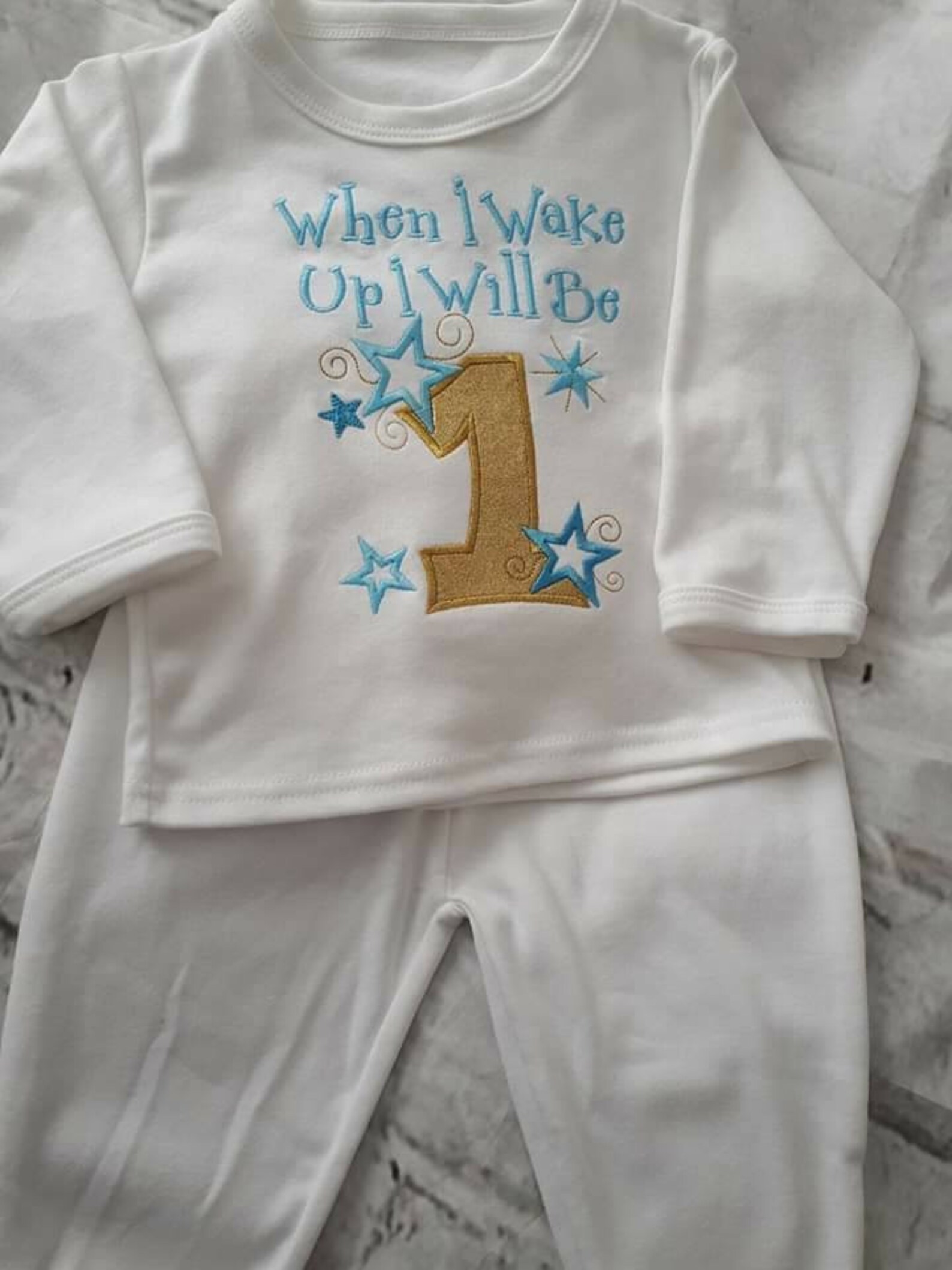 When I wake up I will be 1 birthday pjs pyjamas Etsy