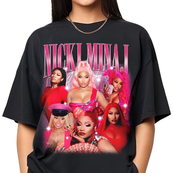 Nicki Minaj, Nicki Minaj T-Shirt, Nicki Minaj Fan, Nicki Minaj Geschenk, Rapper Hommage Grafik Shirt, Unisex T-Shirt, Crew Shirt, Geschenk für Fan