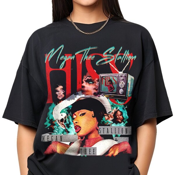 Vintage Megan Thee Stallion Hiss 90er Jahre Shirt, Retro Megan Shirt für Fan, Bootleg Rapper Retro Megan Thee Stallion es Geschenk für Mann und Frau