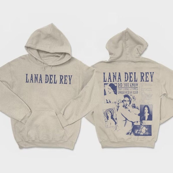 Lana Del Rey 2 Sides Hoodie, Vintage LANA Del Rey Merch, Oversized Shirt Lana Del Rey, Ultraviolence RETRO Lana Del Rey Band Gift For Fans