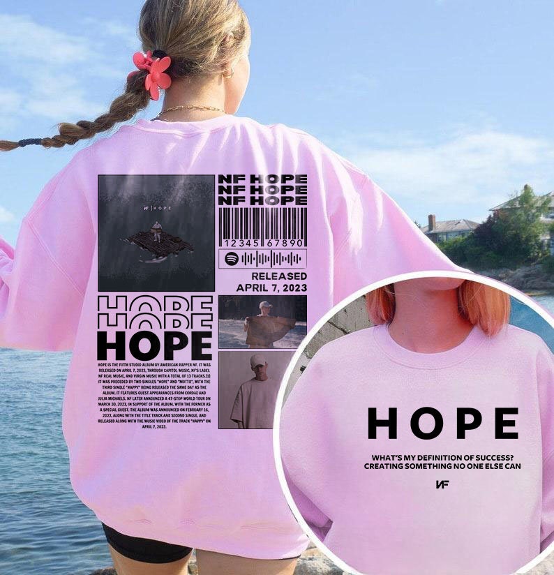 Vintage Hope Tour 2023 Merch, NF Hope Tour Shirt, NF Hope Tour 2023 Shirt, Rapper NF Fan Shirt, nf unique logo design Unisex Hoodie image 4