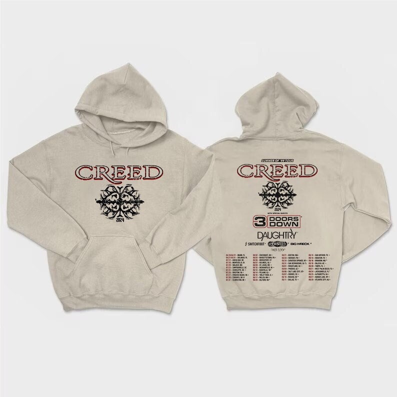 Creed 2024 Tour Summer of '99 Tour Shirt, Creed Band Fan Hoodie
