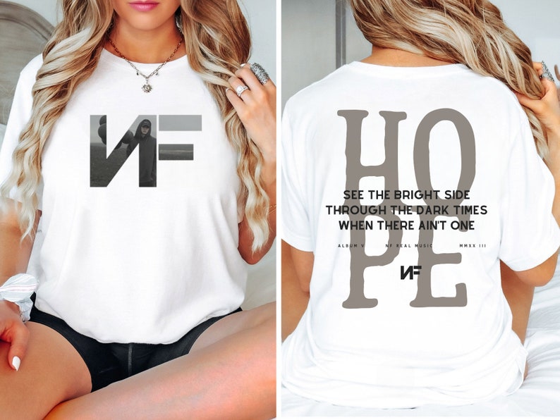 NF Hope Tracklist Shirt, Hope Album Tour Merch Tshirt, Best Fan Gift, Concert Tee, Vintage Aesthetic Shirt, Fan Art, Illustration, Artwork image 4