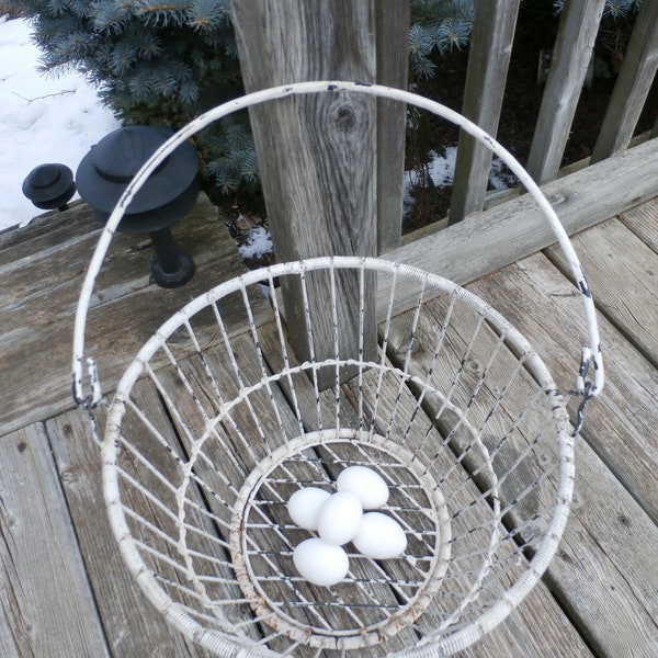 Wire Egg Basket Etsy