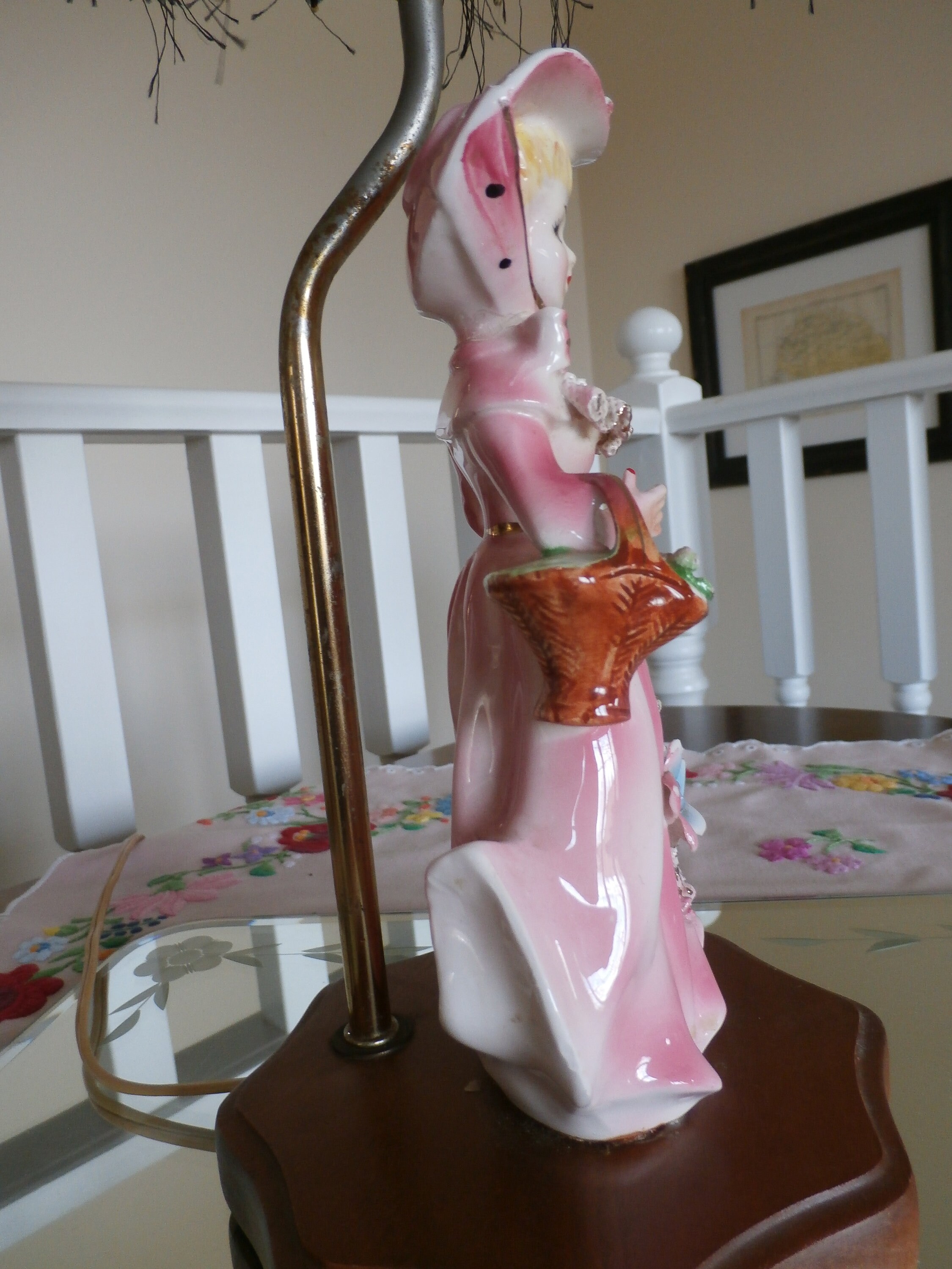 Vintage Porcelain Lady Lamp Boudoir Lamp Etsy Canada