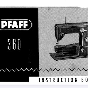 Bruksanvisning för symaskinen Pfaff 360 i digital PDF-format