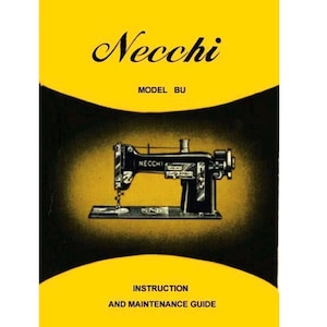 Bruksanvisning för vintage NECCHI BU symaskin, bruksanvisning, PDF-nedladdning