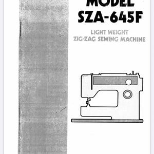 Bruksanvisning för symaskinen Pfaff SZA 645F i digital PDF-format