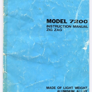 The Morse 7200 Sewing machine service Manual digital PDF
