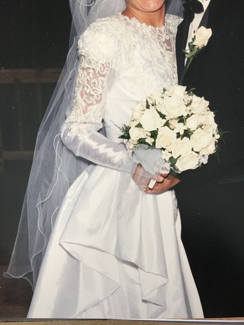 Demetrios 1989 Vintage Heirloomed Wedding Dress Etsy
