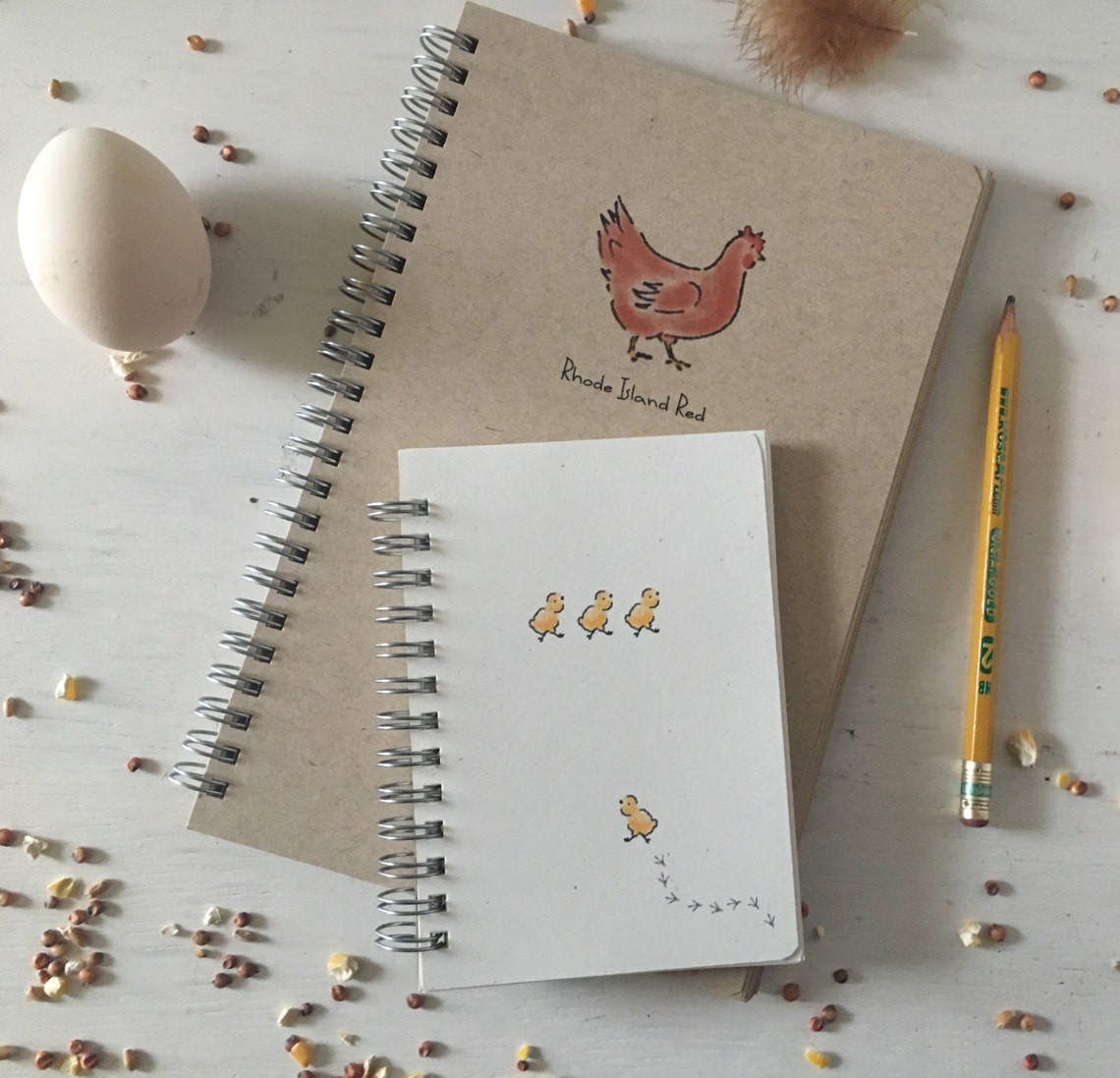 Small Spiral Bound Notebook Miniature Illustrated Planner Etsy