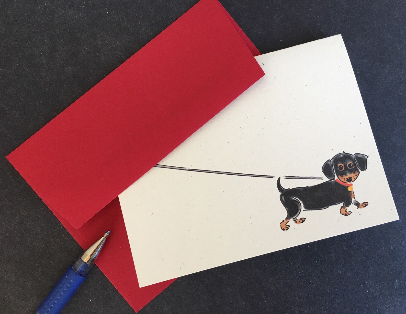 Dachshund Note Cards Dachshund Stationery or Invitations set Etsy