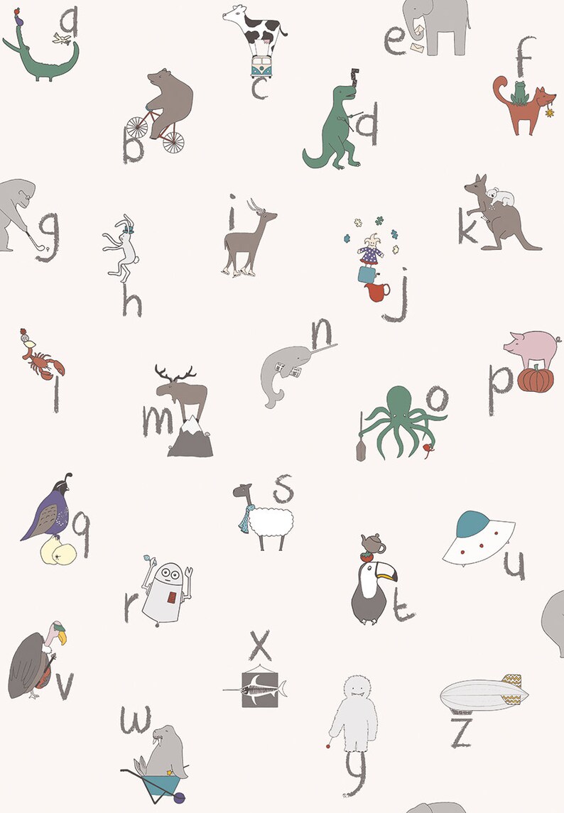 Samples Awesome Alphabet Wallpaper Etsy