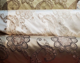 Jacquard Brocade Fabric with Paisley  Pattern, Fancy Brocade Fabric,