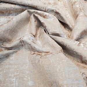 Two tone Brocade Jacquard polyester fabric in 4 colors 58 image 3