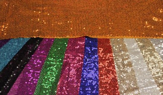 Sequin Fabric sewed On Polyester mesh, All over 5mm sequins, Sparkly and shiny