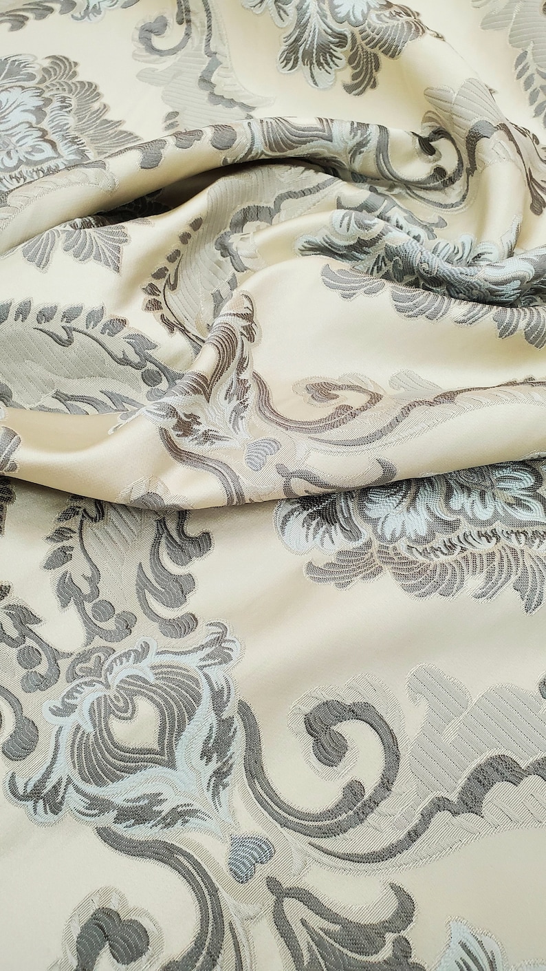 Damask Jacquard Brocade in 3 Colors Etsy