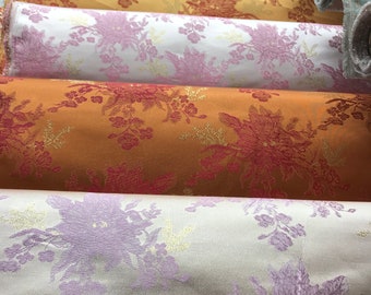 Floral Brocade Two Tone - 8 Colors - Polyester Material
