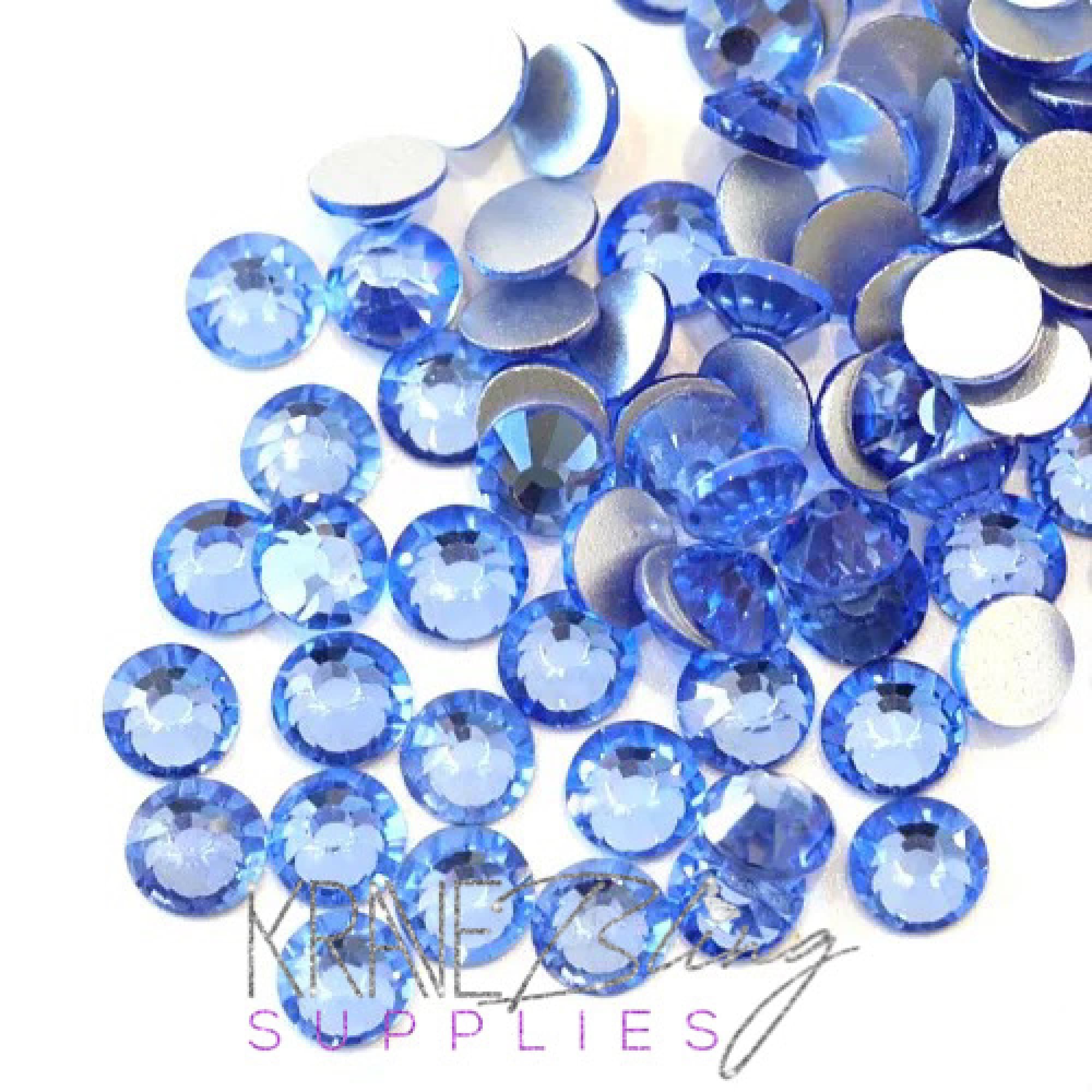 Montana Sapphire flat back crystal rhinestones Dark Navy Blue loose  flatback rhinestone glass crystals beads 2mm 3mm 4mm 5mm 6mm Mixed Sizes