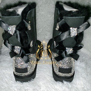 Womens Bling Ugg Boots, Authentic Ugg Boots, Rhinestone Boots, Wedding Shoes