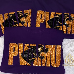 PVAMU Bling Shirt, College Bling Shirt, Mascot Shirt, Team Spirit, Tailgate shirt, Bling Jersey Shirt,Homecoming