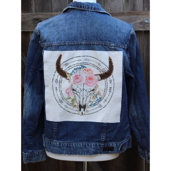 jean jacket with crystals